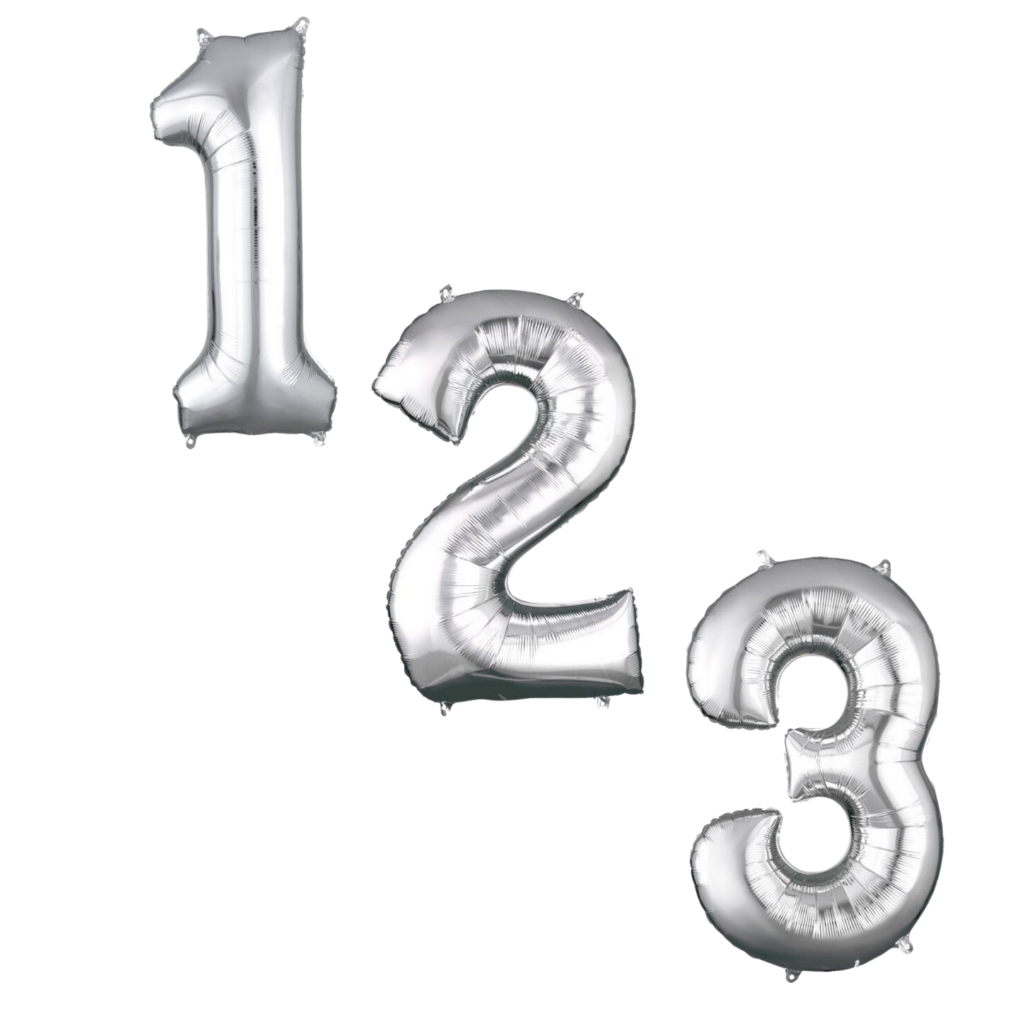 Large Foil Number - Silver