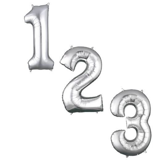 Large Foil Number - Silver