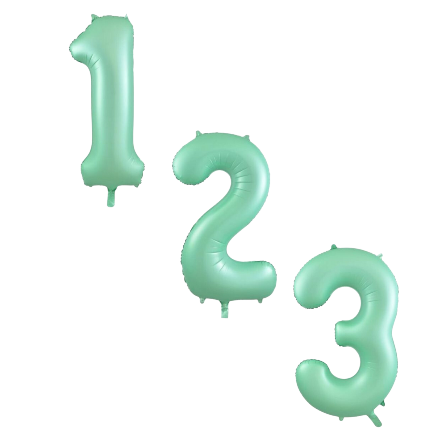 Large Foil Number - Pastel Matte Mint