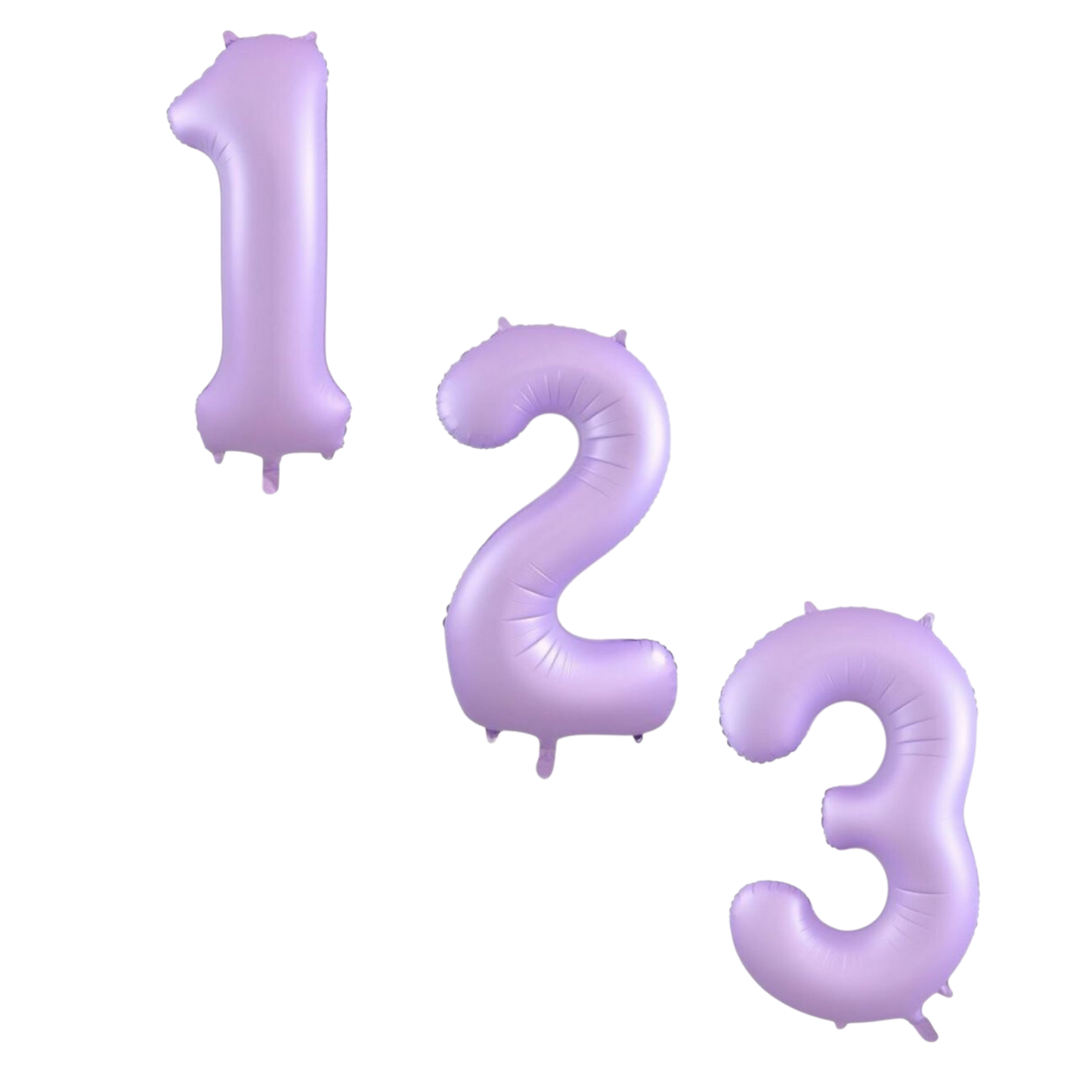 Large Foil Number - Pastel Matte Lilac
