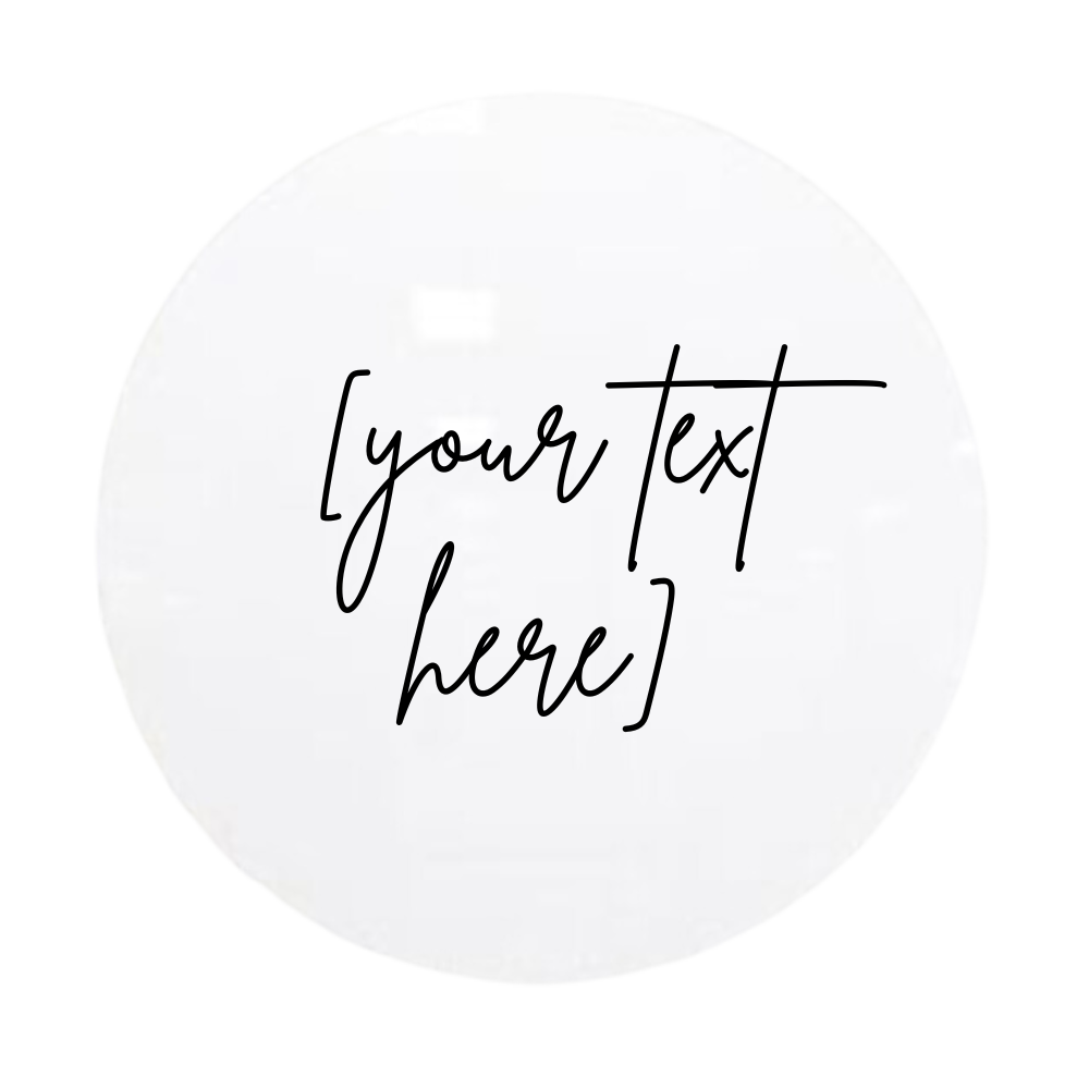 Acrylic Disc with Lettering