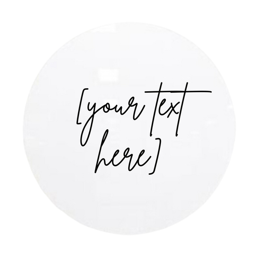Acrylic Disc with Lettering