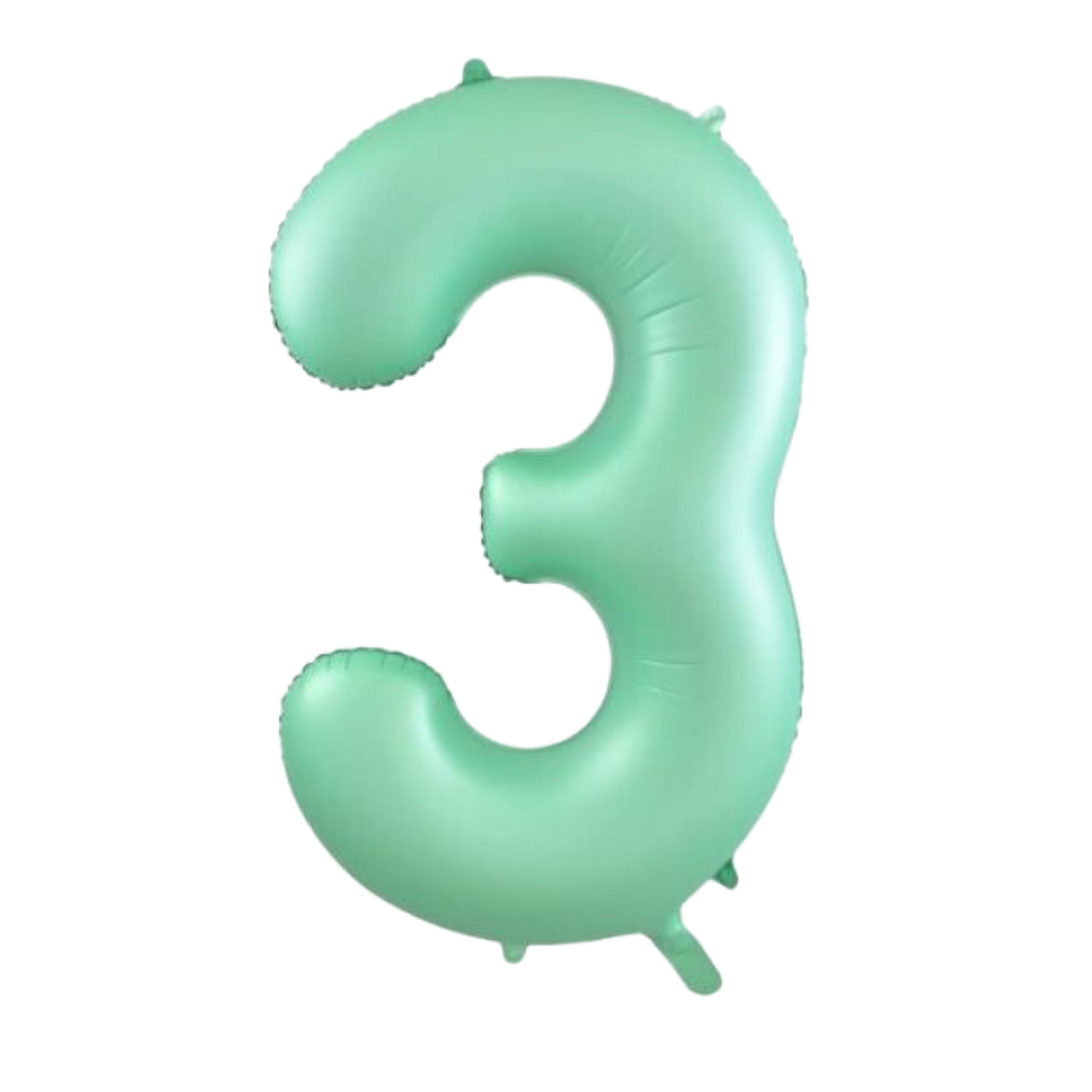 Large Foil Number - Pastel Matte Mint