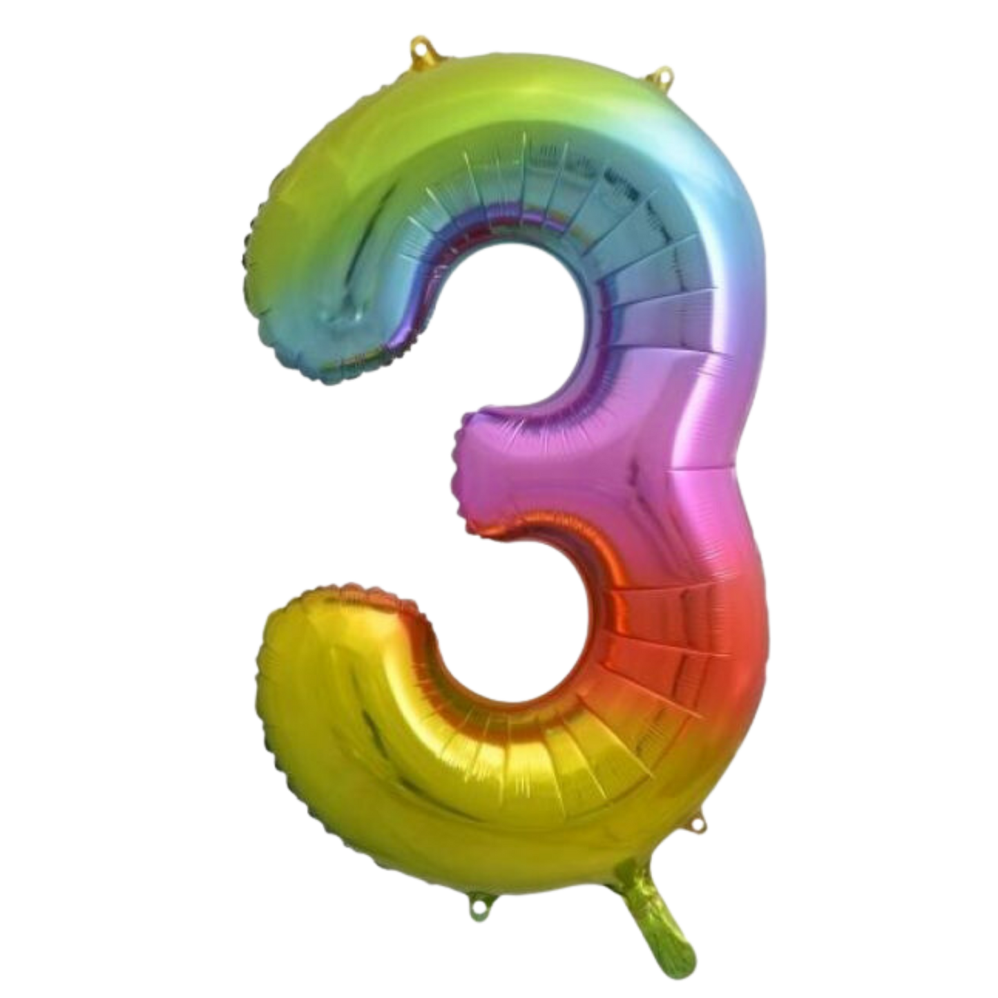 Large Foil Number - Rainbow
