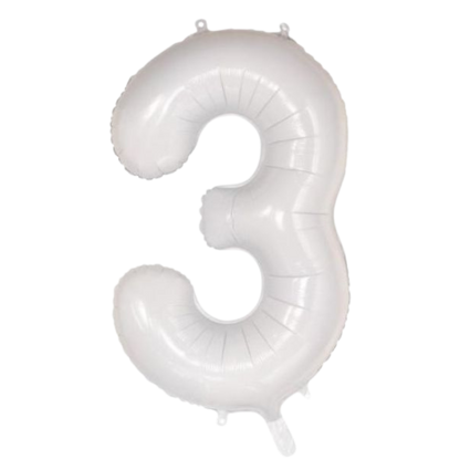 Large Foil Number - White