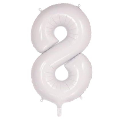 Large Foil Number - White