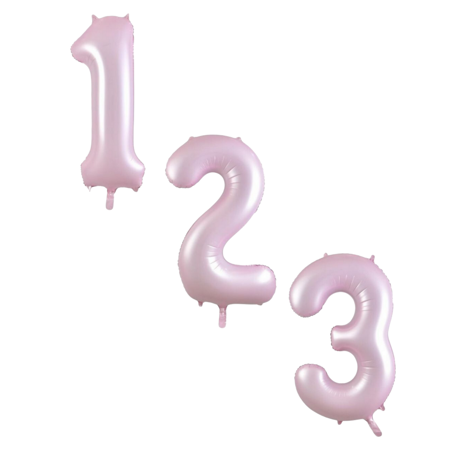 Large Foil Number - Pastel Matte Pink