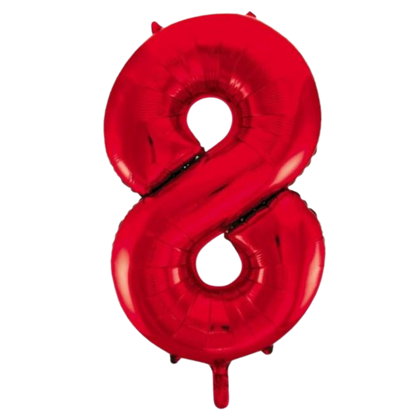 Large Foil Number - Red