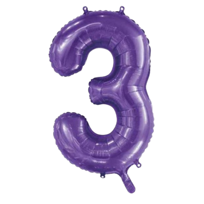 Large Foil Number - Purple