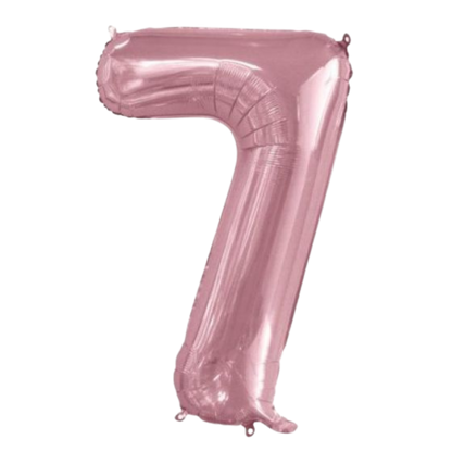 Large Foil Number - Light Pink