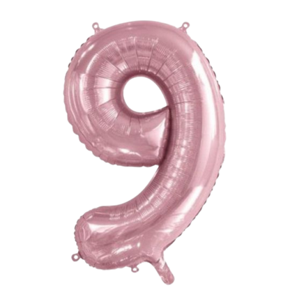 Large Foil Number - Light Pink