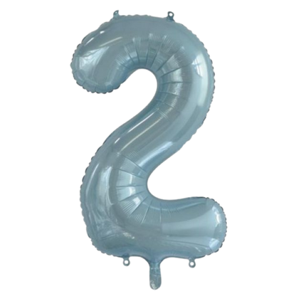 Large Foil Number - Light Blue