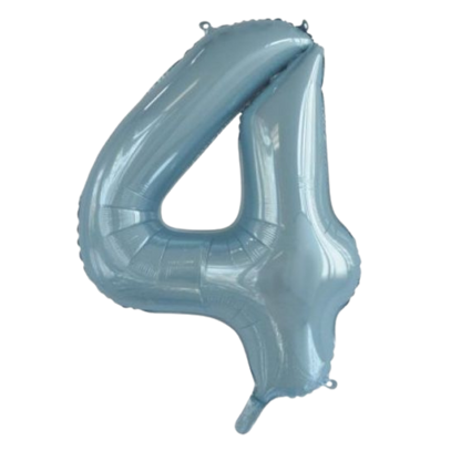 Large Foil Number - Light Blue