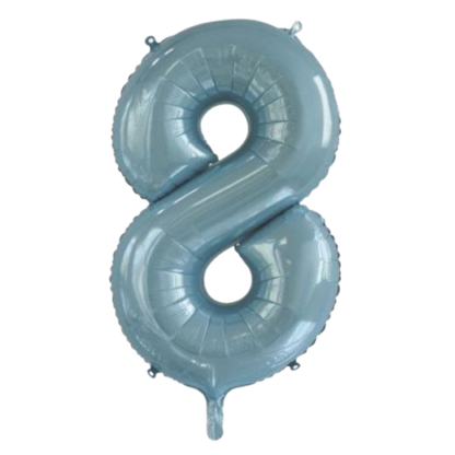 Large Foil Number - Light Blue