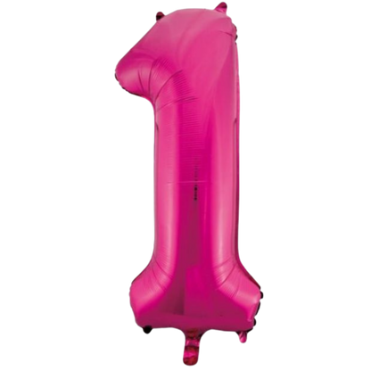 Large Foil Number - Hot Pink