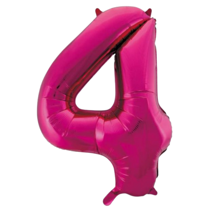 Large Foil Number - Hot Pink