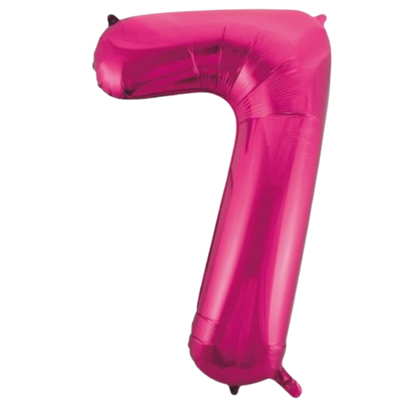 Large Foil Number - Hot Pink