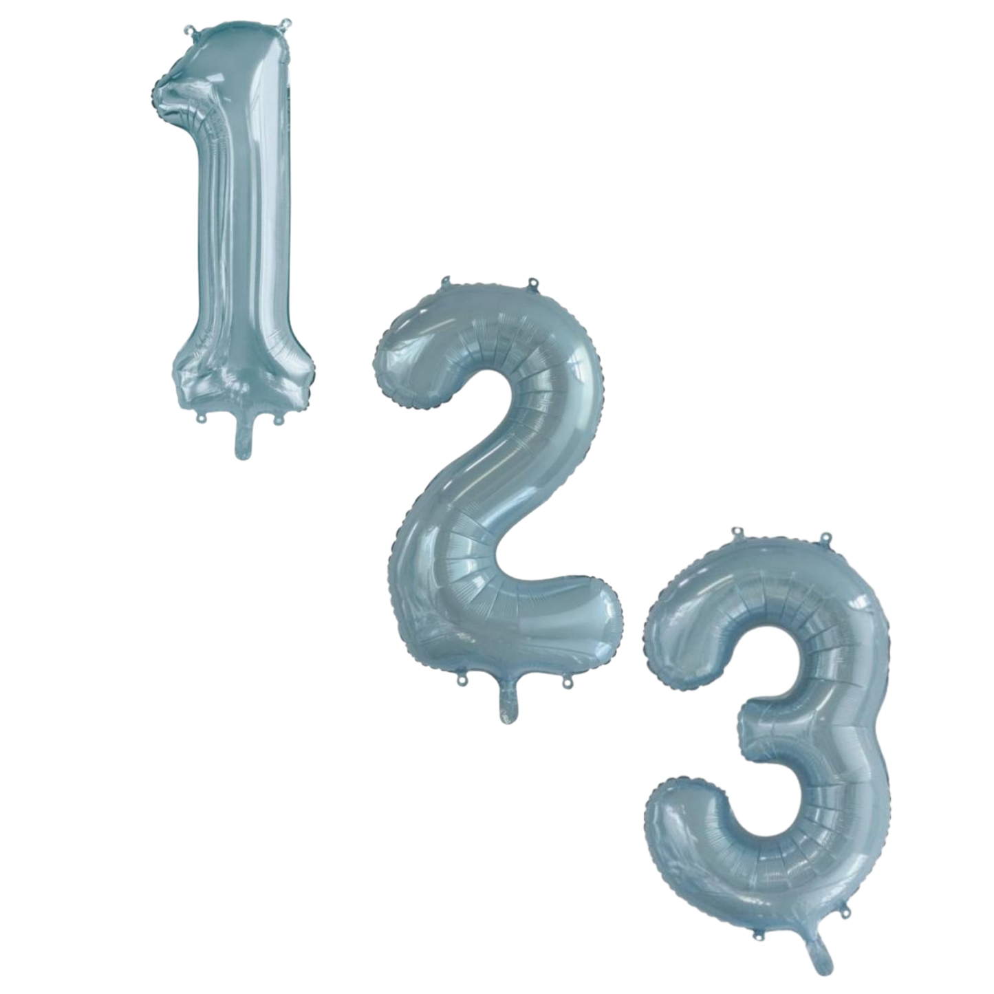 Large Foil Number - Light Blue