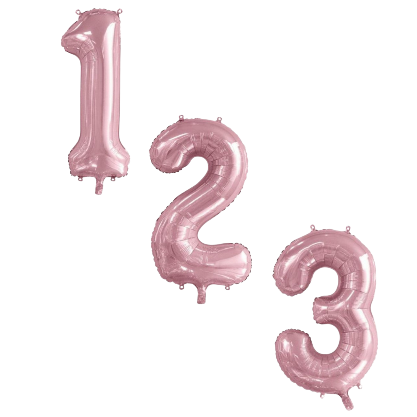 Large Foil Number - Light Pink