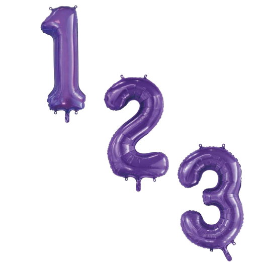 Large Foil Number - Purple