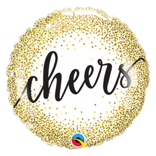 Cheers Gold Glitter Dots
