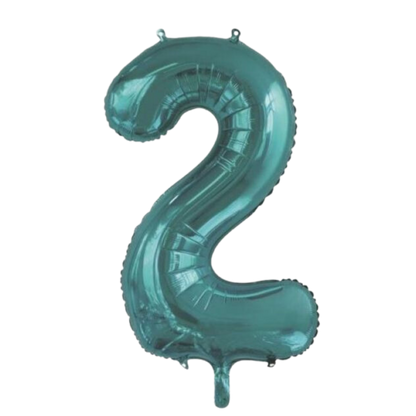 Large Foil Number - Teal