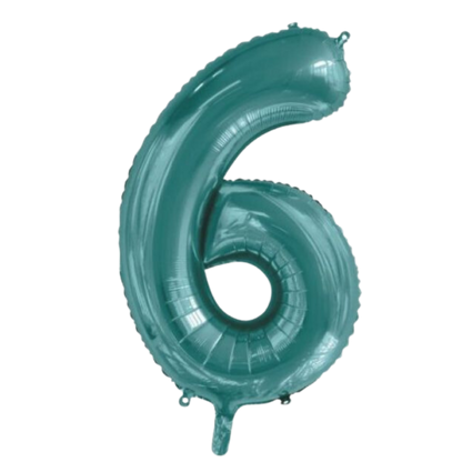 Large Foil Number - Teal