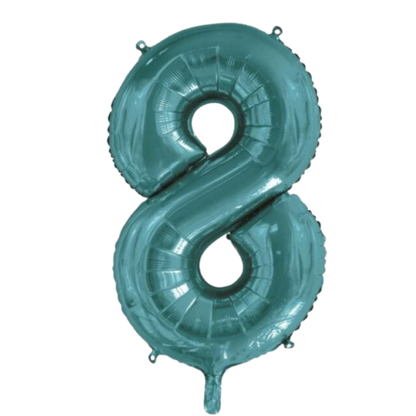 Large Foil Number - Teal