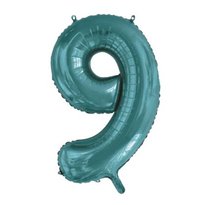 Large Foil Number - Teal