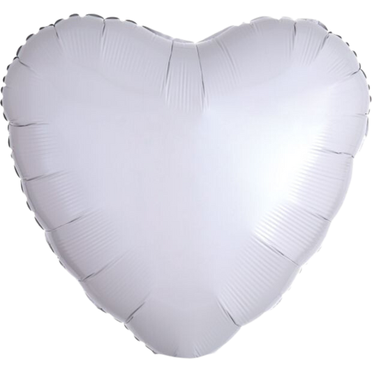 Metallic White Heart