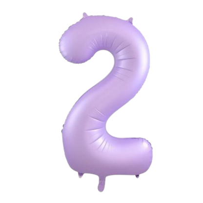 Large Foil Number - Pastel Matte Lilac