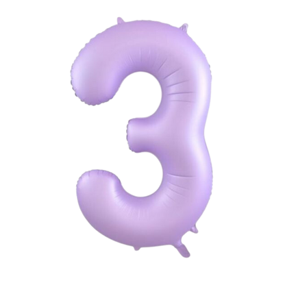 Large Foil Number - Pastel Matte Lilac