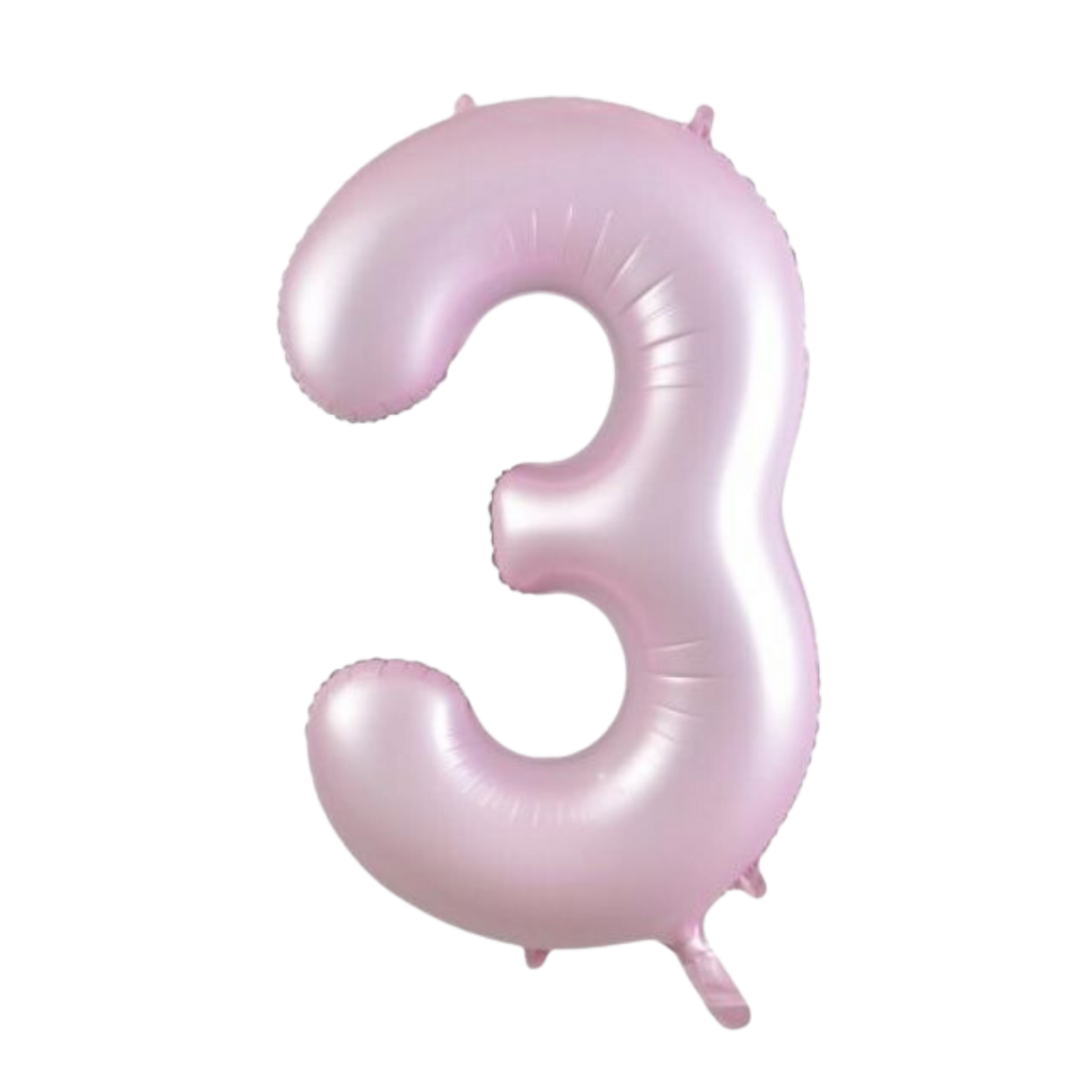 Large Foil Number - Pastel Matte Pink