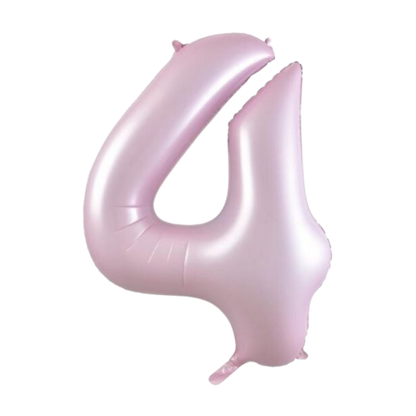 Large Foil Number - Pastel Matte Pink