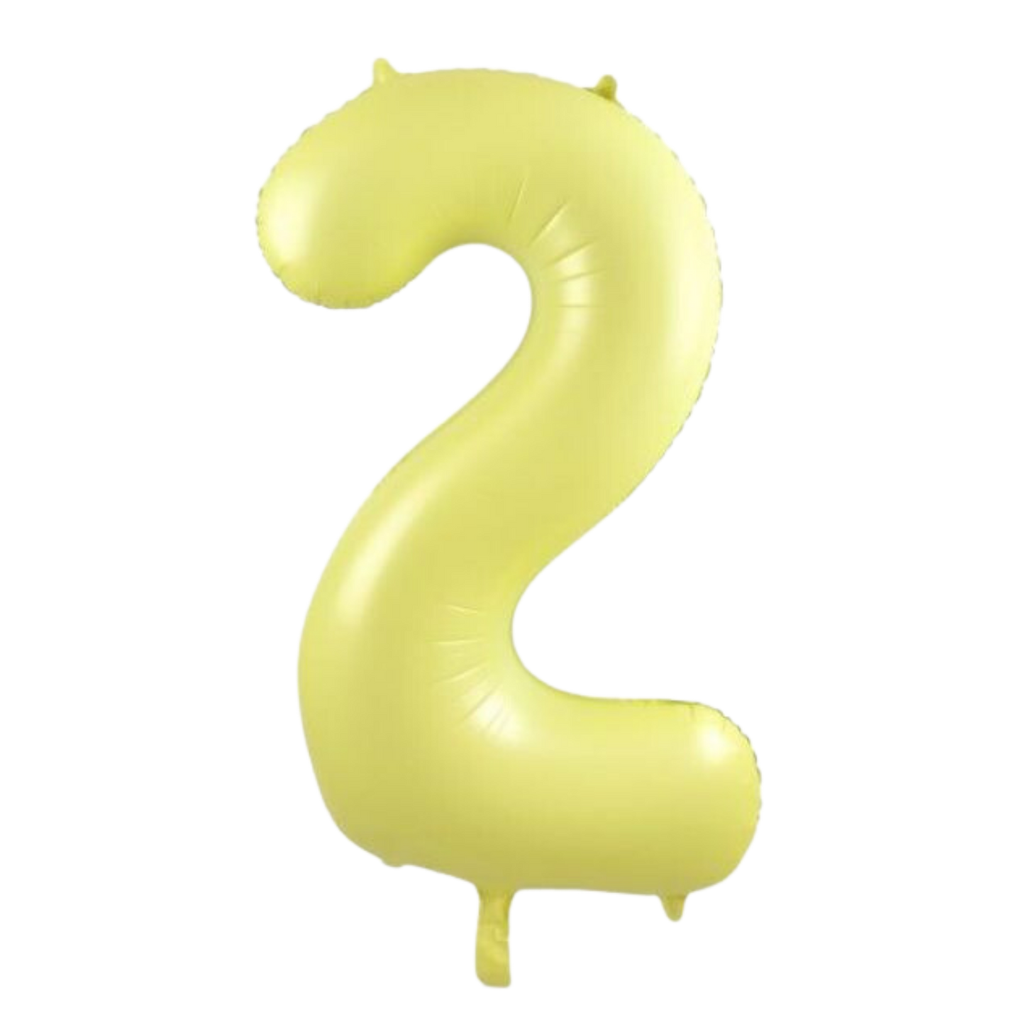 Large Foil Number - Pastel Matte Yellow