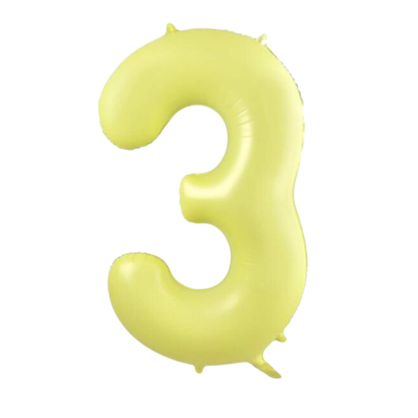 Large Foil Number - Pastel Matte Yellow