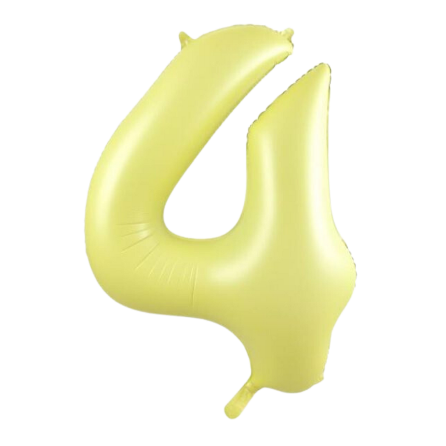 Large Foil Number - Pastel Matte Yellow