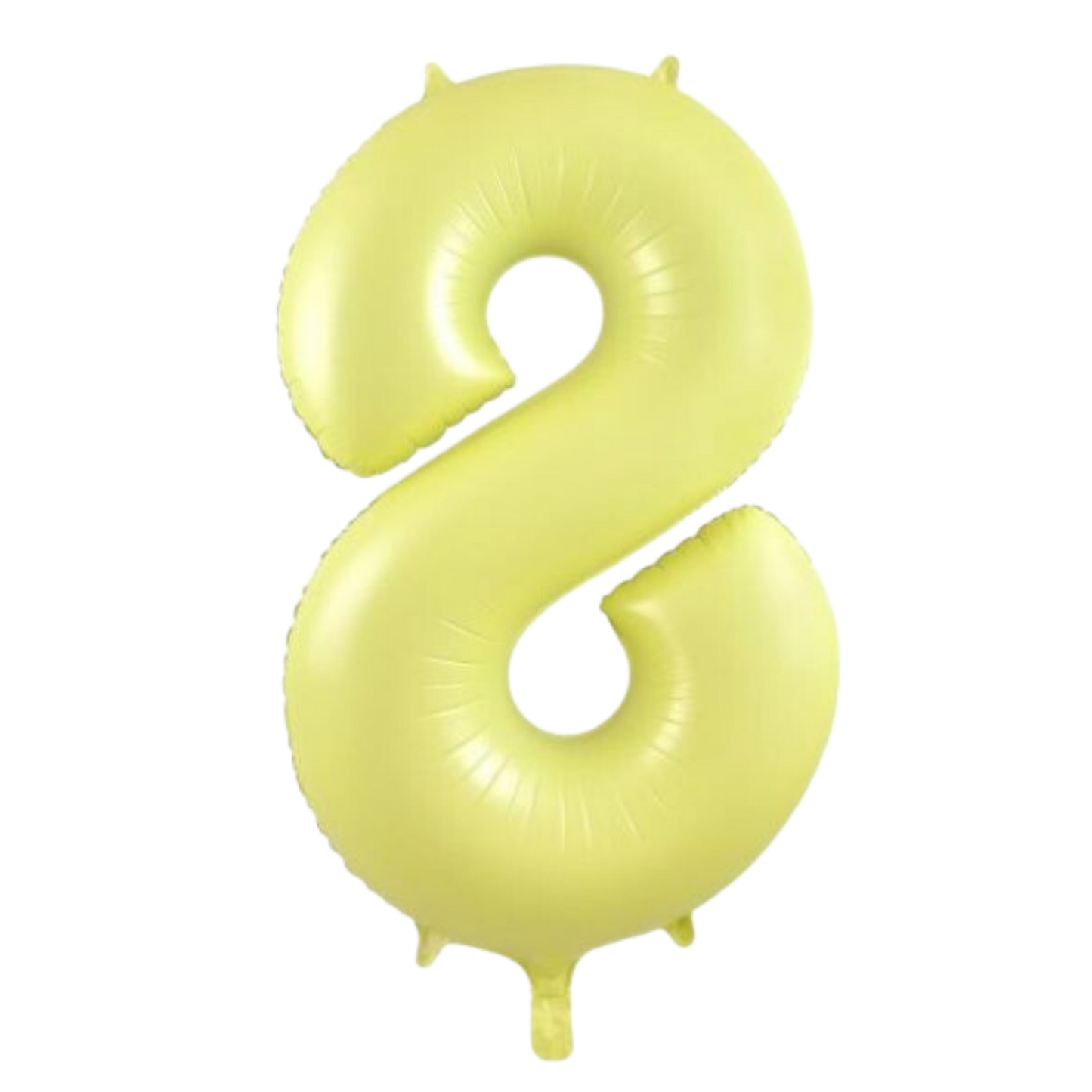 Large Foil Number - Pastel Matte Yellow